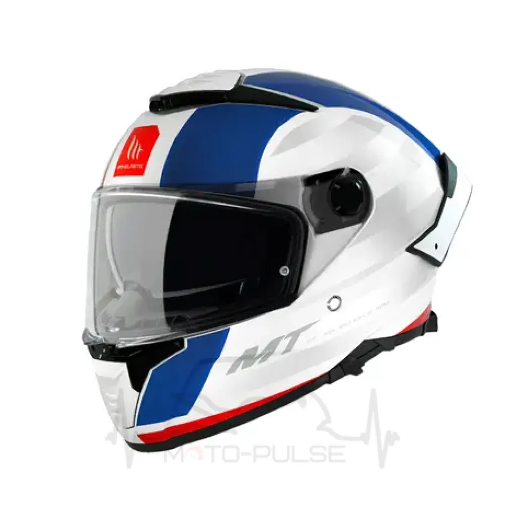 Мотошолом MT Thunder 4 Treads C7 White/Blue/Red XL